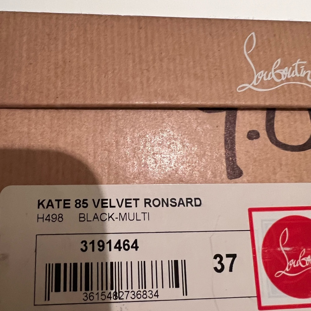 Christian Louboutin Black Floral Heels- NWT - Picture 10 of 10